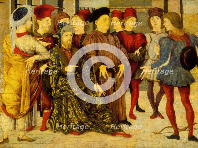 Shooting at Father's Corpse, c1462. Creator: Marco Zoppo.