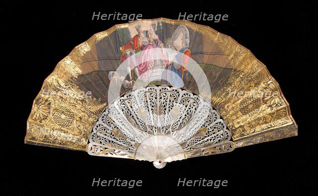 Fan, European, 1855-65. Creator: Unknown.