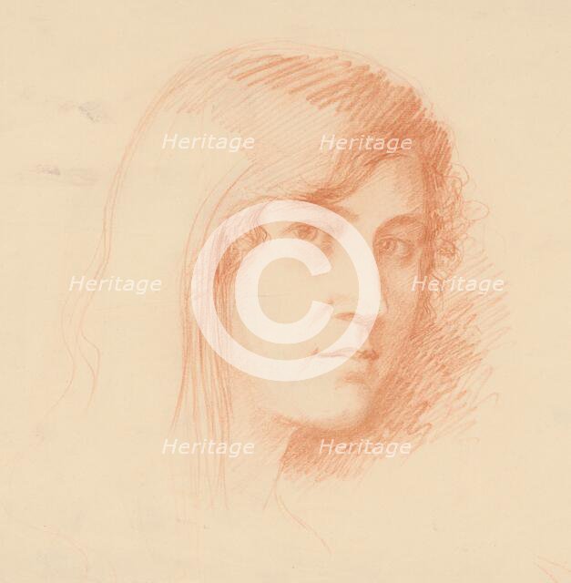 Head of a woman, around 1920. Creator: Ladislav Treskon.