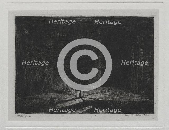 The Boat Trip: Interior of an Inn (The Corridor of an Inn), 1861. Creator: Charles François Daubigny (French, 1817-1878).