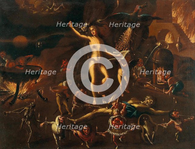 A witchcraft scene. Creator: Heintz, Joseph, the Younger (ca 1600-after 1674).