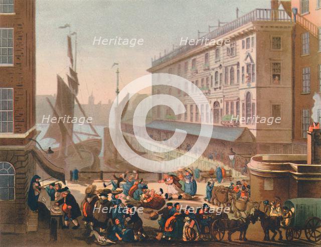 'Billingsgate Fish Market', 1808, (1944). Creators: Thomas Rowlandson, Augustus Charles Pugin.