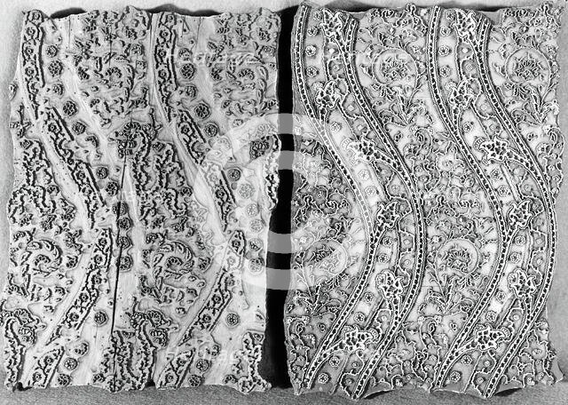 Two Printing Blocks, England, c. 1860. Creator: Unknown.