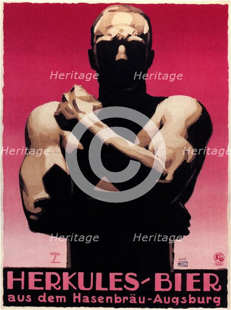 Hercules Beer, 1925. Artist: Hohlwein, Ludwig (1874-1949)