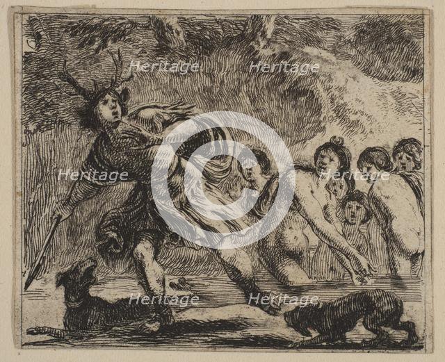 Acteon, from 'Game of Mythology' (Jeu de la Mythologie), 1644. Creator: Stefano della Bella.