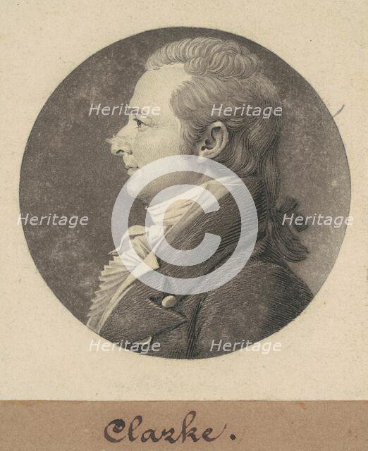 John Clarke, 1808. Creator: Charles Balthazar Julien Févret de Saint-Mémin.