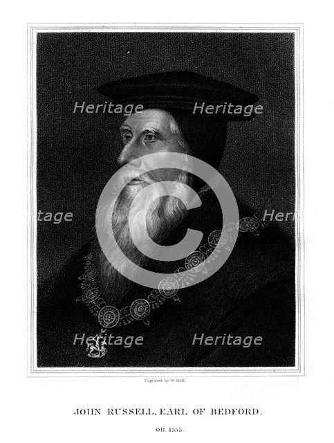 John Russell, 1st Earl of Bedford, English royal minister, (1825).Artist: W Holl