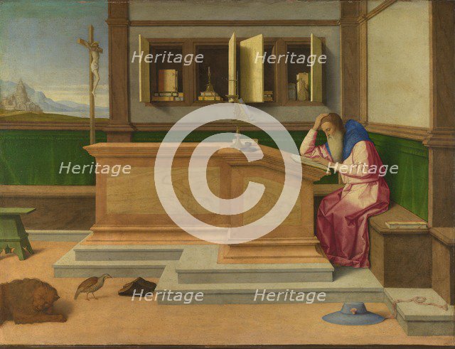 Saint Jerome in his Study, c. 1510. Artist: Catena, Vincenzo di Biagio (ca. 1470-1531)