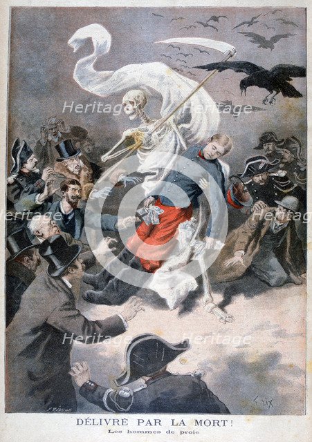 'Delivered by death!', 1896. Creator: Frederic Lix.