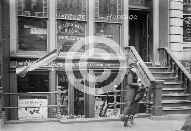 Woman Suffrage - Headquarters, National American Woman Suffrage Association, 1913. Creator: Harris & Ewing.
