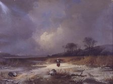 Winter landscape, 1848. Creator: Frederik Rohde.