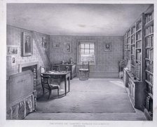 Samuel Taylor Coleridge's study in Highgate, Haringey, London, c1835. Artist: George Scharf