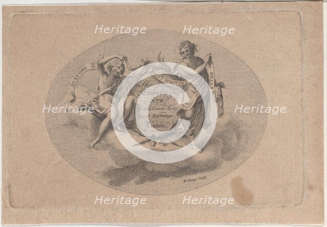 Trade Card for William Sharp, Engraver, 19th century. Creator: William Sharp.