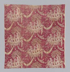 Children and Pets (Furnishing Fabric), Normandie, 1800/1820. Creator: Unknown.