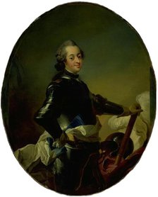 Portrait of Frederik V in armour, 1726-1793. Creator: Carl Gustaf Pilo.