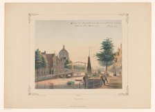 View of the Oude Vest in Leiden, 1854. Creator: Gerardus Johannes Bos.