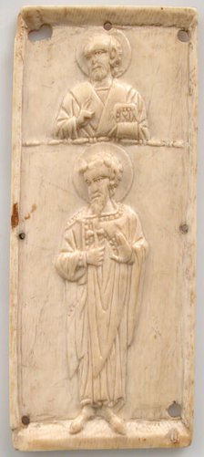 Right Wing of a Triptych with Saints Nicholas and Theodore, Byzantine, 11th century. Creator: Unknown.