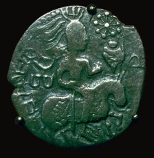Silver coin of the Huns copying an Indian style, 5th century BC. Artist: Unknown