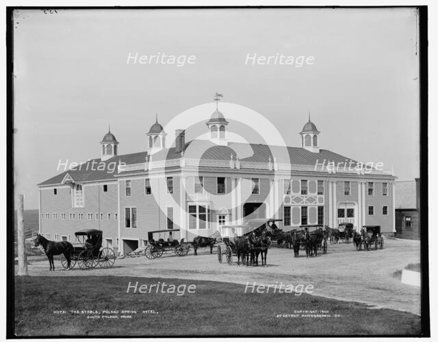 The Stable, Poland Spring Hotel, South Poland, Maine, c1900. Creator: Unknown.