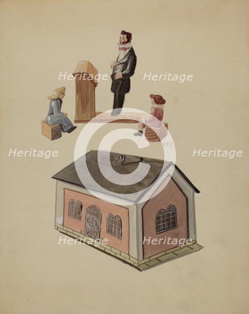 Toy School House, c. 1936. Creator: Raoul Du Bois.