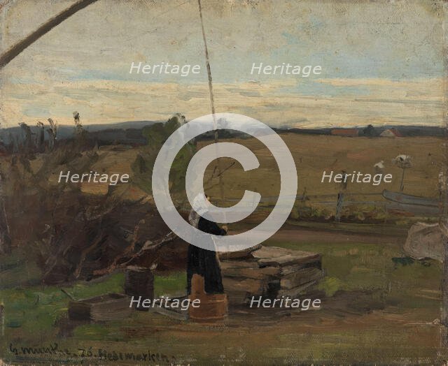 At the Well, 1886. Creator: Gerhard Munthe.