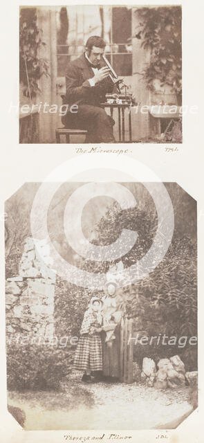 The Microscope; Thereza and Elinor, 1853-56. Creator: John Dillwyn Llewelyn.