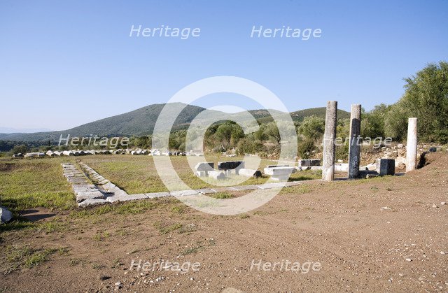 A palaestra in Messene, Greece. Artist: Samuel Magal