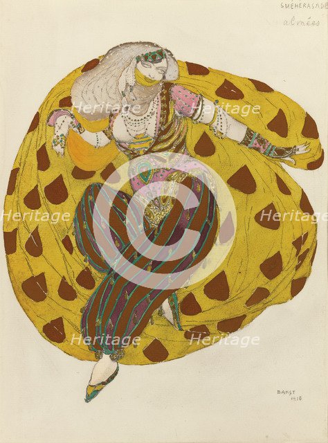 Costume design for the ballet Scheharazade by N. Rimsky-Korsakov.