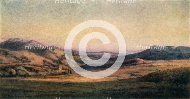 Painting of a landscape, title unknown. Artist: Edmond Baibazzona