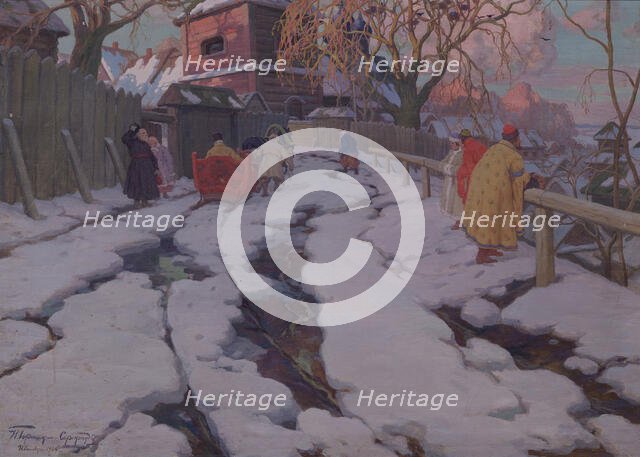 A Scene from the 17th century, 1934. Creator: Ivan Silych Goryshkin-Sorokopudov.