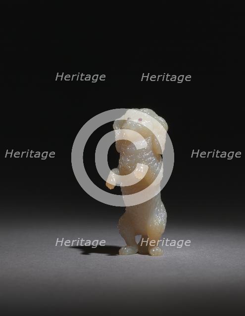 Begging Poodle, late 1800s-early 1900s. Creator: Peter Carl Fabergé (Russian, 1846-1920), firm of.