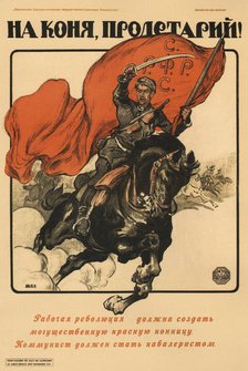 To Horse, proletarian! (Poster), 1918. Artist: Apsit, Alexander Petrovich (1880-1944)