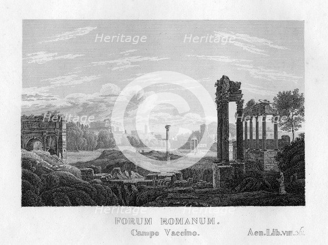 Forum Romanum, Campo Vaccino. Artist: Unknown