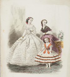 Fashion plate - Journal des Demoiselles II, 1860. Creator: Gilquin & Dupain.