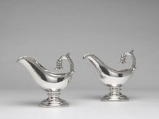 Pair of Sauceboats, c. 1830. Creator: Thomas Fletcher.