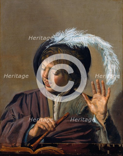 Singing Boy with Flute, c.1623. Artist: Hals, Frans I (1581-1666)