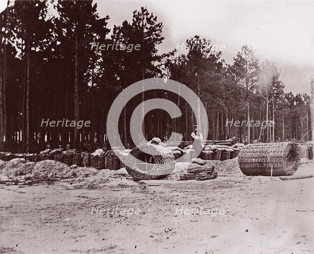 Gabions in Engineers' Camp, Petersburg, 1864. Creator: Tim O'Sullivan.