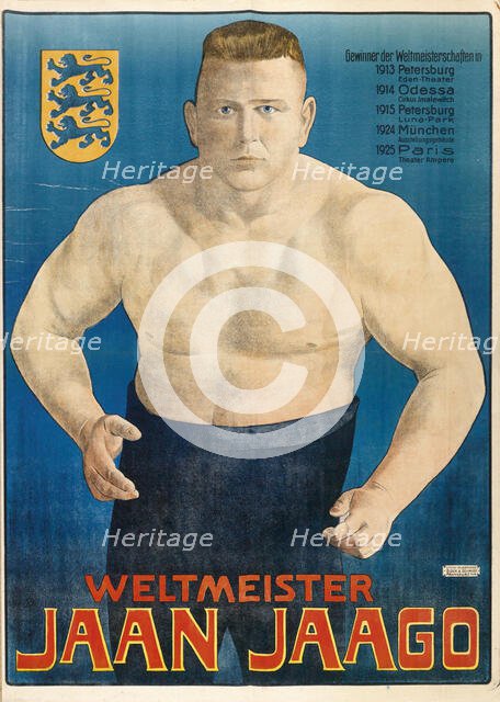 World Champion Jaan Jaago, c 1925. Creator: Anonymous.