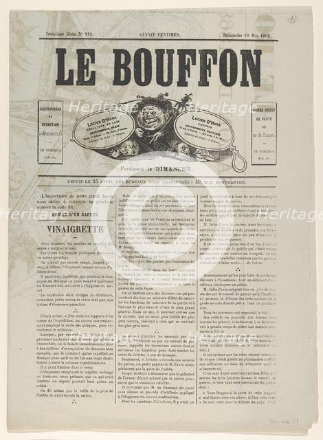 Le Bouffon - Le Salon de 1868, May 10, 1868. Creator: Unknown.