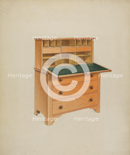 Desk, c. 1937. Creator: Winslow Rich.