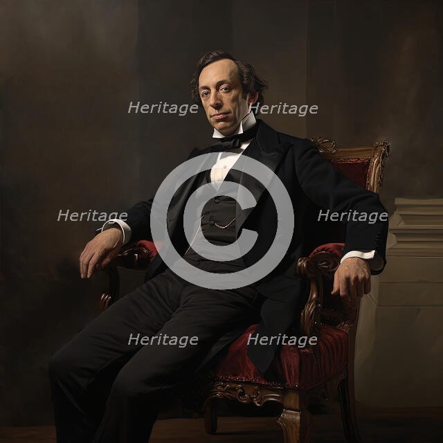 AI IMAGE - Portrait of Benjamin Disraeli, 1860s, (2023). Creator: Heritage Images.