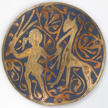 Medallion with Youth Leading Long-necked Animal, French, ca. 1240-60. Creator: Unknown.