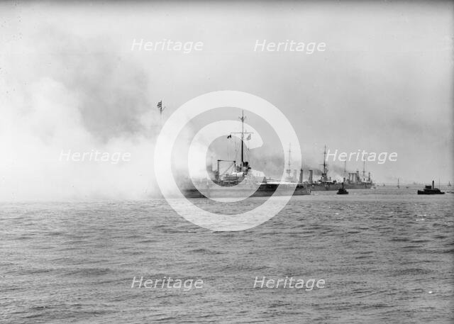 German Squadron Visit To U.S. - German Squadron In Hampton Rd., June 3, 1912. Creator: Harris & Ewing.