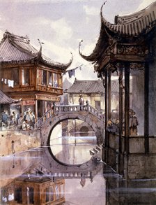 'View of Shanghai', China, c1860. Artist: Jean Henri Zuber
