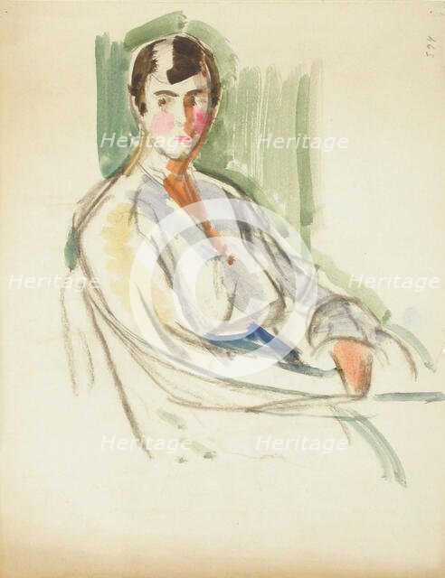 Sketch for a Portrait, c1910s. Creator: Verner Thome.