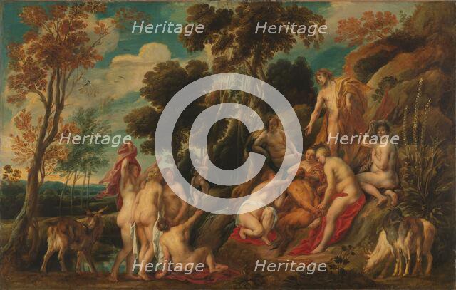 Pan Punished by Nymphs, c.1640. Creator: Jacob Jordaens.