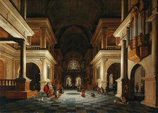 The interior of a church with elegant figures, 1632. Creator: De Lorme, Anthonie (1610-1673).