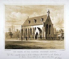 'The Chapel of the Clapham Grammar School', London, c1850. Artist: Anon