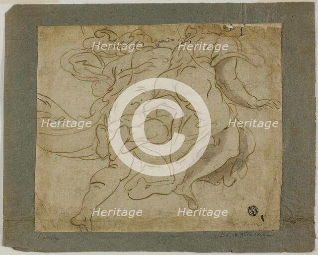 Two Figures Ascending, 1560/70. Creator: Unknown.