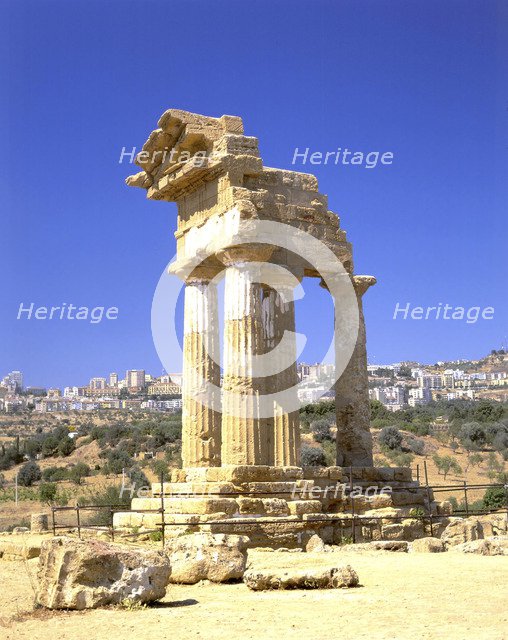 Temple of Dioscuri, Agrigento, Sicily, Italy.